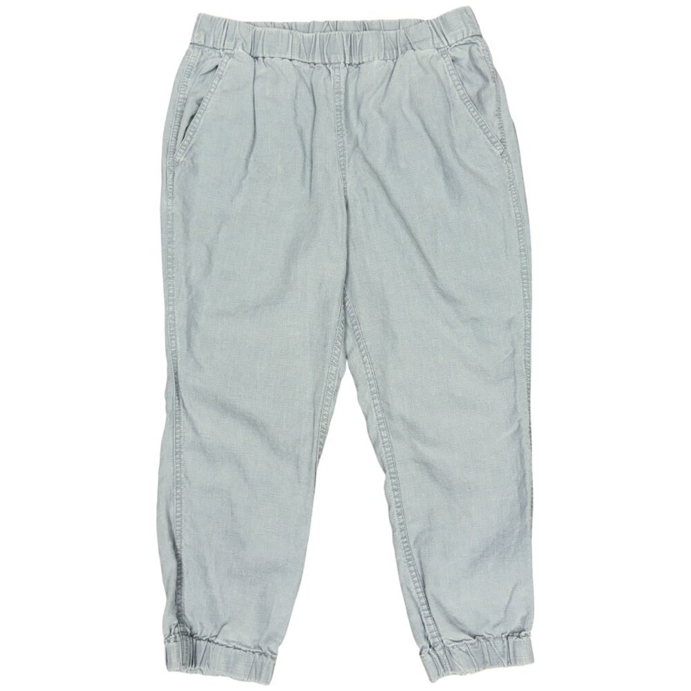 Women's J. CREW Linen/Lyocell Jogger Pull-On Pants Gray | Size‎ 10P